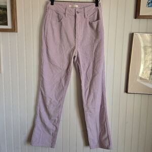 PacSun Mom Jean Lavender Soft Corduroy High Rise Pants